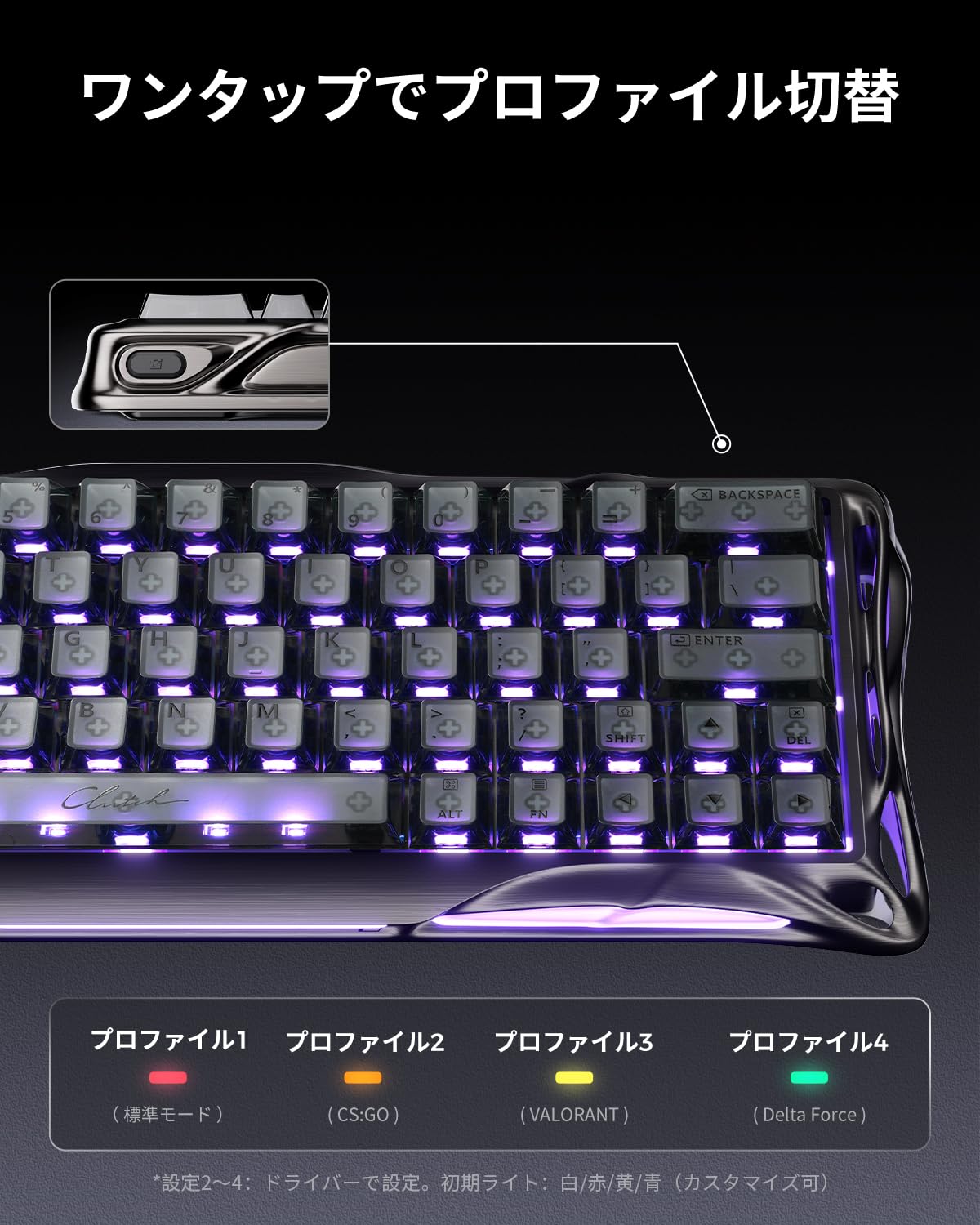 Amazon.co.jp: GravaStar Mercury V60 PRO Gaming Keyboard with 0.005